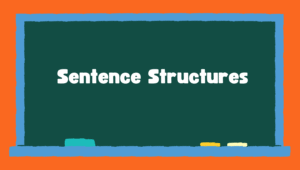 Visual guide to English sentence structures with examples and grammar tips