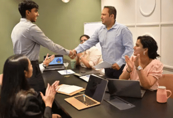 Professional improving English at an institute