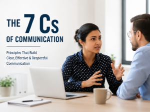 Professional communication skills training session for adults learning the 7 Cs of communication
